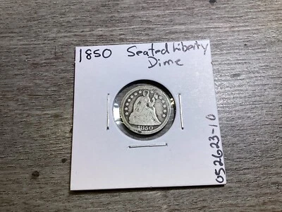 1850 Seated Liberty Silver Dime 175 Year Old Coin 052623 10 - Image 1 of 4