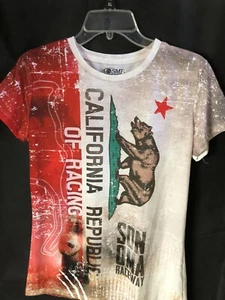 Sonoma Raceway Calif. Republic of Racing Women’s Tee Sz. Large California Racing - Picture 1 of 5