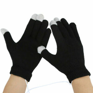 Winter USB Electric Heated Gloves Touch Screen Rechargeable Full Finger Mitten