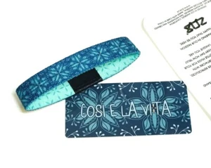 ZOX **COSI E LA VITA** Silver Single small Wristband w/Card NIP - Picture 1 of 3