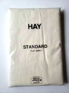 Sábana plana estándar de heno nueva con etiquetas US King 100 % algodón hecha en Turquía marfil - Imagen 1 de 5