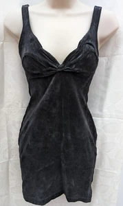 Vintage 1980’s Little Black Velvety Party Dress. Est size 8-10 New Look #15 - Picture 1 of 2