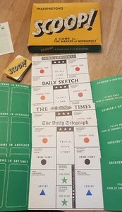 Gioco da tavolo Scoop vintage di Waddington's 1950 completo ottime condizioni - Foto 1 di 12