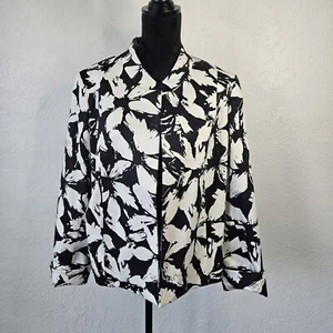 Vtg Anne Klein New York Abstract Print Blazer Womens SZ XL 90S Office Capsule - Picture 1 of 12