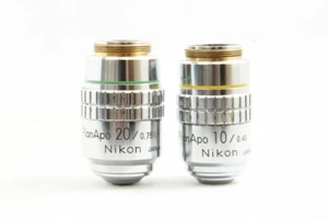 [For Parts] Nikon Plan Apo 10X and Apo 20X Microscope Objective #3585 - Picture 1 of 6