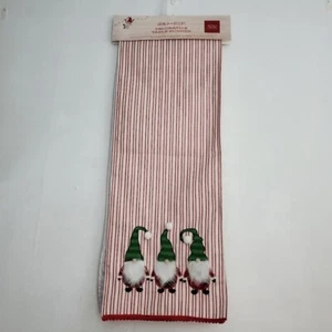 Gnomes Red Striped Holidays Table Runner - Picture 1 of 6