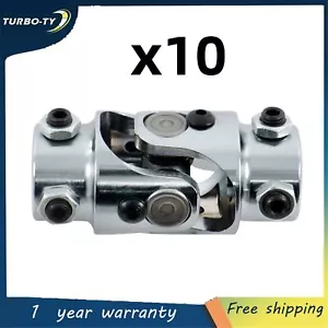 10 PCS Single Universal Steering Chrome Steel U-Joint Shaft 3/4" DD X 3/4" DD - Picture 1 of 10