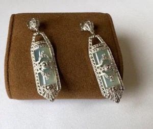 Orecchini Dallas Principe Calcedonio e Marcasite - Foto 1 di 3