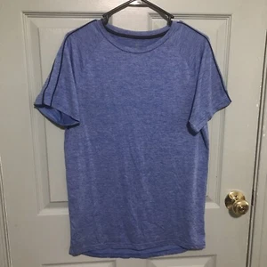 Champion Youth Size XL (16-18) Blue Speckled T-Shirt Athletic Polyester Stretch - Picture 1 of 10