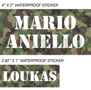 Camo Stickers, Camo Stickers for School, Custom Camo Stickers, School Camo Label - Picture 1 of 1
