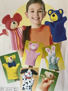 Butterick Pattern #B4209 HAND PUPPETS mouse bear pig bunny cat dog monkey - Picture 1 of 5