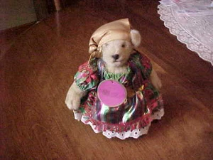 MUFFY VANDERBEAR VERKLEIDET ALS ZIGEUNERBÄR WAHRSAGER 1991 mit HANGTAG - Bild 1 von 3