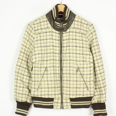 HILFIGER DENIM Women's Bomber Jacket Size M Brown Cotton Elasticated Cuffs s7134 - Imagem 1 de 4