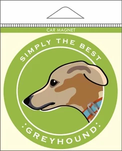 Greyhound Car Magnet 4x4" - Picture 1 of 1