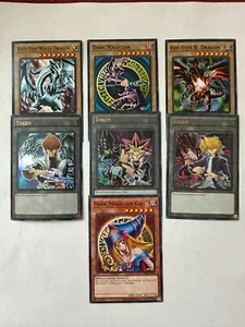 YUGIOH! YUGI JOEY KAIBA Blue Eyes White Dragon Dark Magician Girl Red B. 7 Cards - Picture 1 of 1