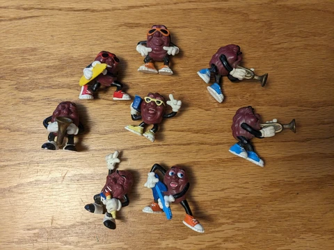 Vintage Applause 1980's California Raisins Band Musical Figures - Lot Of 8 Cover