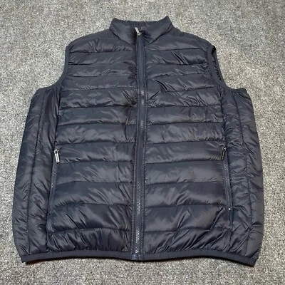 Alpine Swiss Vest Mens Extra Large Blue Nylon Puffer Full Zip Pockets Coat - Image 1 of 4