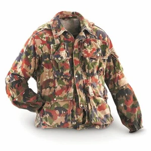 Swiss Alpenflage M70 Parka da combattimento mimetico, taglie M & L, buono - molto buono, spedizione gratuita - Foto 1 di 11