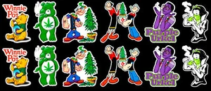 12 Weed Marijuana Cannabis Parody Vinyl Stickers - Picture 1 of 1