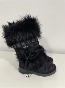 Tecnica Skandia Women's Black Fur Ski Boots Size 6.5  EUC! Made in Italy - Picture 1 of 4