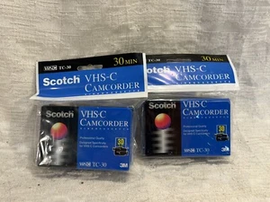 2 Scotch VHS-C Video Cassette 30min (TC-30VHS-C) (new, sealed) -- 6287 - Picture 1 of 4