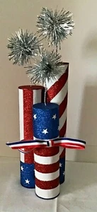 Großer patriotischer Böller mit Schleife mit Band Tischdeko - 4. Juli - Bild 1 von 1