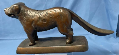 Antique Saint Bernard Dog Cast Iron Nut cracker Bronze finish - Image 1 of 4