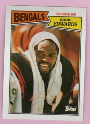 1987 Topps Football #194 Eddie Edwards Cincinnati Bengals Defensive End - Image 1 of 2