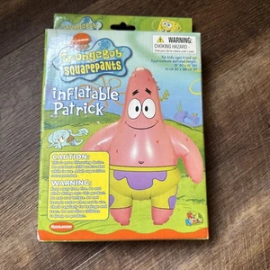 SPONGEBOB SQUAREPANTS Inflatable PATRICK STAR Doll 24 in Nickelodeon Vintage NOS - Picture 1 of 2