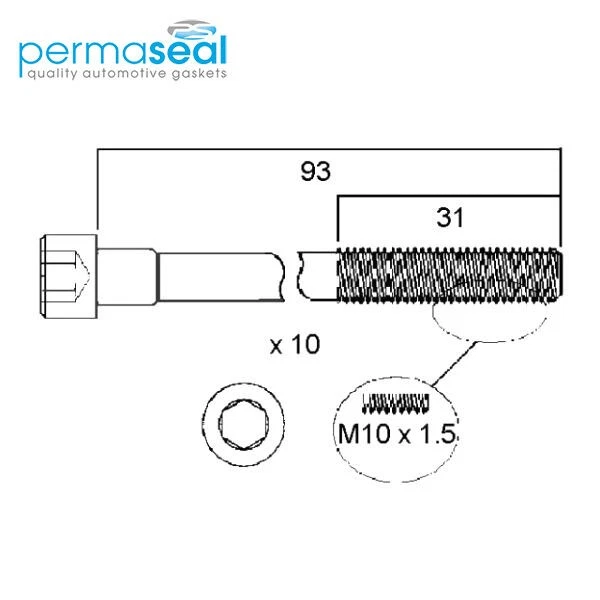 Head Bolt Set FOR Nissan Pulsar N16 N16E 1.6 1.8 QG16DE QG18DE 2000-2006 - Image 1 of 1