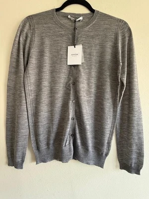 Suéter/Cárdigan Agnona para mujer 100 % cachemir con botones cuello redondo gris talla 42 Foto 1 de 4