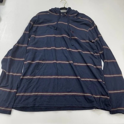 Sudadera con capucha a rayas ligera vintage Oakley para hombre talla XXL manga larga capucha azul Foto 1 de 3