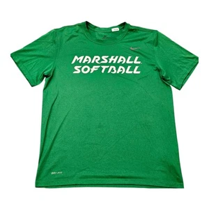 Nike Marshall Thundering Herd Softball Dri Fit Shirt Green Size Large - Picture 1 of 2