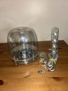 Harman Kardon SoundSticks Clear Subwoofer + 1 Speaker Wired Sound System WORKING - Picture 1 of 12