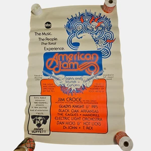 American Jam Vintage 1974 Konzert Serie Promo Poster 27x40 Jimmy Buffet Debüt - Bild 1 von 7