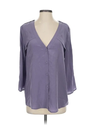 Top de seda manga 3/4 púrpura para mujer BCBGMAXAZRIA S Foto 1 de 4