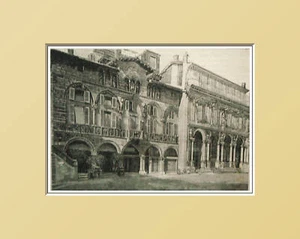 MILANO.Loggia OSII.Piazza MERCANTI. Passepartout 1887 - Foto 1 di 1