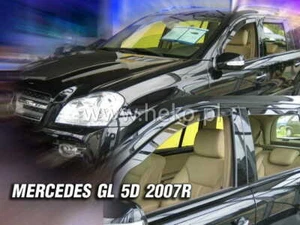 IN-CHANNEL RAIN GUARDS FOR MERCEDES GL  (FULL SET) FITS 2007-2012 - Picture 1 of 4