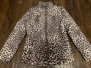 Girls SO Cheetah Design Jacket Coat-Size 14/16 Zipper Front No- Hoodie Thick !!! - Picture 1 of 4