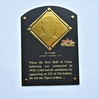 Placa Fleer Fall Classic HOF 2002, Cobb, Wagner, Foxx, Musial + Más Foto 1 de 4