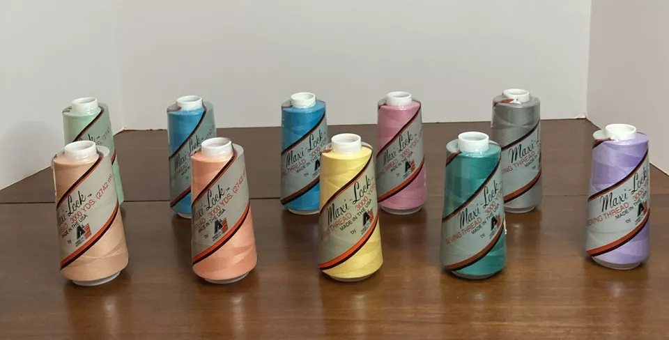 Serger Thread  3000 Yard Cones Maxi-Lock 10 Colors Unopened - Image 1 of 4