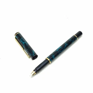 Parker Fountain Pen Rialto Green Black & Medium Nib | Free UK P&P - Picture 1 of 13