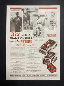 Peters Ammunition Cleveland Police,  National Guard Remington Arms 1933 Print Ad - Picture 1 of 2