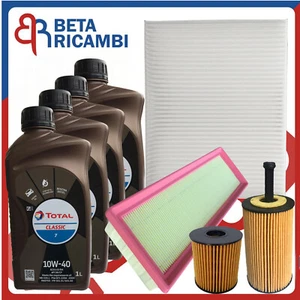 Kit Tagliando Citroen C3 I C2 1.1 Benzina 1.4 BiFuel Filtri 4 L Olio Total 10w40 - Foto 1 di 7