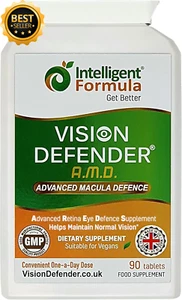 AREDS2 Vision Defender AMD Eye Supplement Lutein Zeaxanthin Zinc Vit E 90 Tabs - Picture 1 of 12