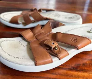 Ariat Women's Sandals Slides Sandals Brown Leather Size 7.5 B Style 97121 - Picture 1 of 4
