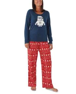 Munki Munki Matching Women's Holiday Minions Family Pajama Pant, RED, 1X - Picture 1 of 2