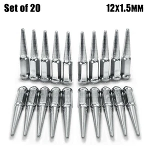 20 - 4.5" Spike Lug Nuts 12x1.5 fit Sonoma S15 Jimmy GTO Firebird G5 Chrome 5CH3 - Picture 1 of 9