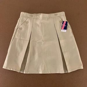 IZOD Girls Size 18.5 Plus Khaki School Uniform Skooter Skort NWT - Picture 1 of 6