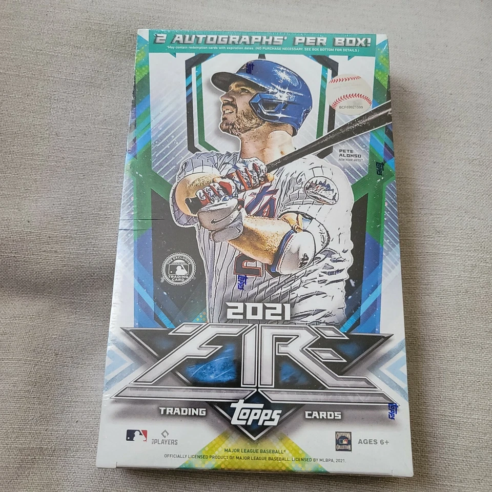 2021 Topps Fire MLB Baseball Hobby Box SEALED 2 Autographs - Image 1 of 1